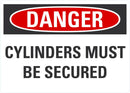 DANGER Cylinders Must Be Secured Sign LCU4-0486-NA_10X7