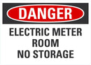 DANGER Electrical Meter Room, No Storage sign LCU4-0506-NA_10X7