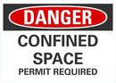 DANGER Confined Space Permit Required Sign LCU4-0512-NA_10X7