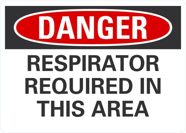 DANGER Respirator Required In This Area Sign LCU4-0524-NA_10X7