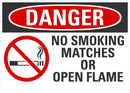 DANGER No Smoking, Matches Or Open Flames Sign LCU4-0526-NP_10x7