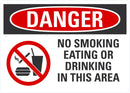 DANGER No Smoking, Eating Or Drinking Sign LCU4-0578-RA_10x7
