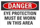 DANGER Eye Protection Must Be Worn Sign LCU4-0589-NP_14X10