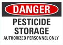DANGER Pesticide Storage Sign LCU4-0607-NA_10X7