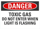 DANGER Toxic Gas Sign LCU4-0619-NA_10X7