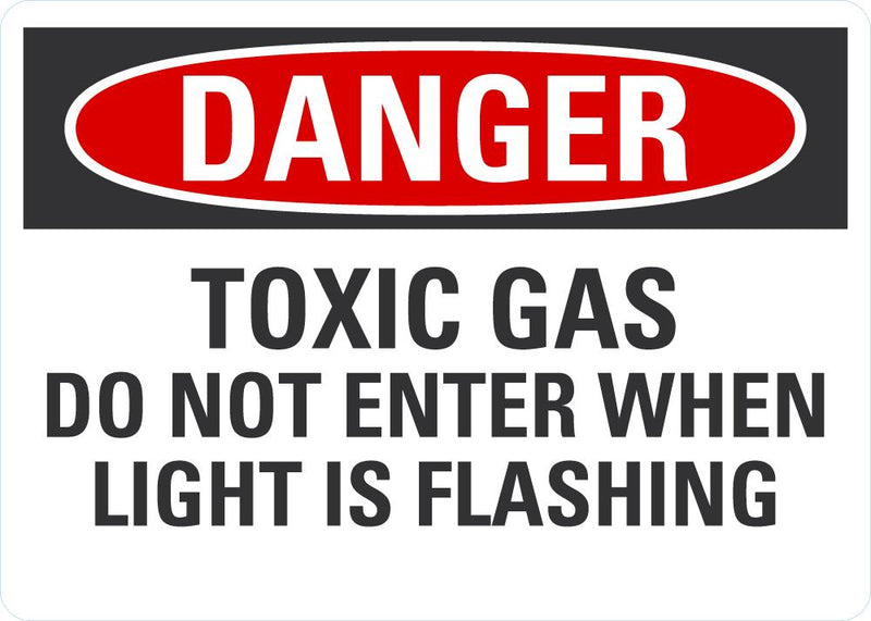 DANGER Toxic Gas Sign LCU4-0619-NA_10X7