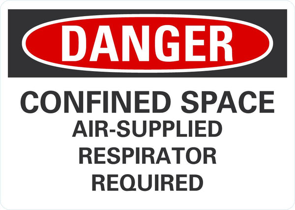 DANGER Confined Space, Air-Supplied Respirator Required sign LCU4-0627-NA_10X7