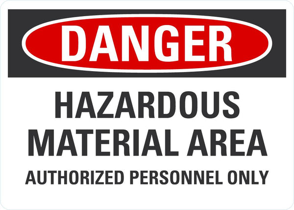 DANGER Hazardous Material Area Sign LCU4-0643-NA_10X7
