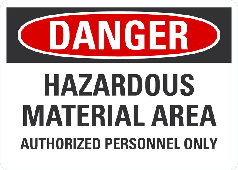 DANGER Hazardous Material Area Sign LCU4-0643-NA_10X7