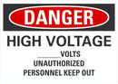 DANGER High Voltage Sign LCU4-0645-NA_10X7
