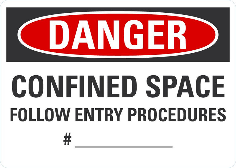 DANGER Confined Space Sign LCU4-0646-NA_10X7