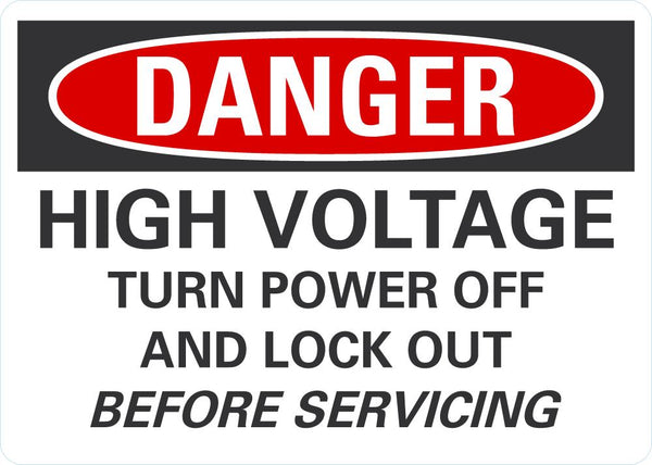 DANGER High Voltage Sign LCU4-0669-ND_10X7
