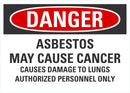 DANGER Asbestos May Cause Cancer Sign LCU4-0695-NA_10X7