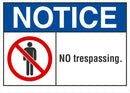 NOTICE NO Trespassing Sign LCU5-0009-NA_10X7