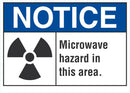 NOTICE Microwave Hazard In This Area Sign LCU5-0019-NA_10X7