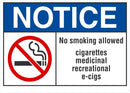 NOTICE No Smoking Allowed Sign LCU5-0025-RA_10x7