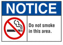 NOTICE do Not Smoke In This Area Sign LCU5-0027-RA_10x7