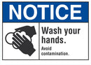 NOTICE Wash Your Hands Sign LCU5-0034-NA_10X7