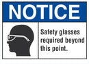 NOTICE Safety Glasses Required Sign LCU5-0035-NA_10X7