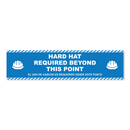 Hard Hat Required Beyond This Point - Threshold Anti-Slip Floor Sticker – 12" x 48"