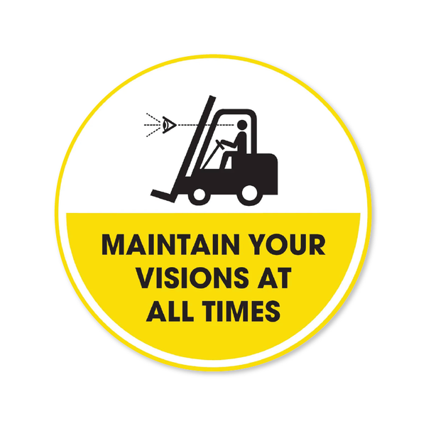 Maintain Your Vision At All Times - Circle Anti-Slip Floor Sticker - 12"/17" Diameter