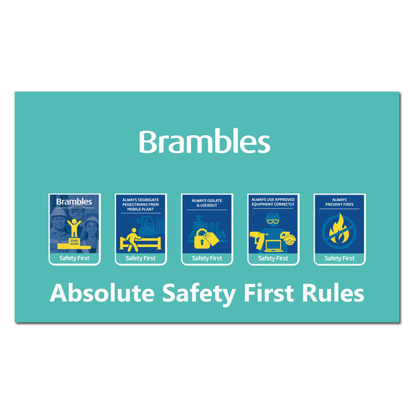 Brambles/CHEP Safety First Rules Outdoor Banner