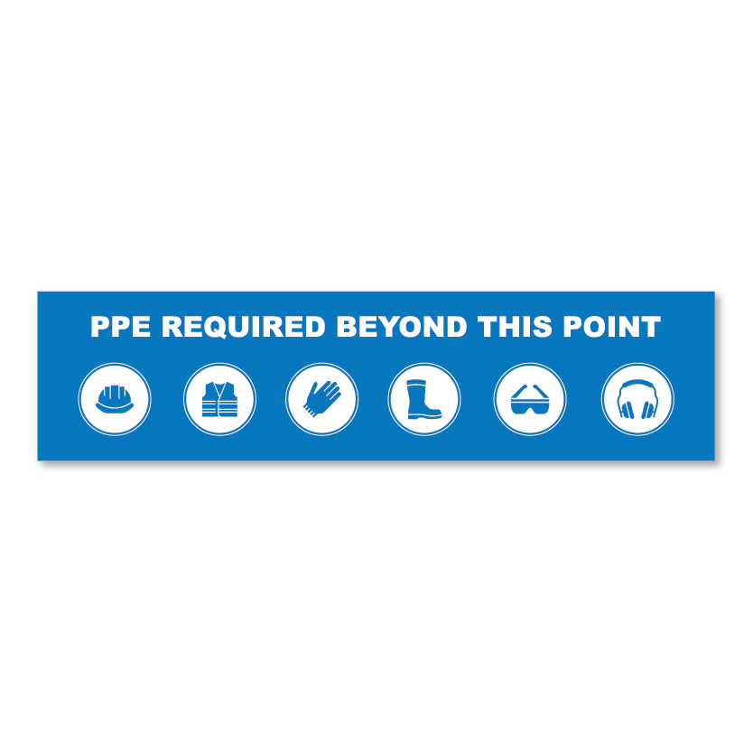 PPE Required Beyond This Point - Threshold Anti-Slip Floor Sticker – 1