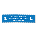 Safety Shoes Required Beyond This Point - Threshold Anti-Slip Floor Sticker – 12" x 48"