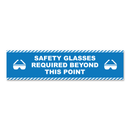 Safety Glasses Required Beyond This Point - Threshold Anti-Slip Floor Sticker – 12" x 48"
