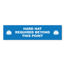 Hard Hat Required Beyond This Point - Threshold Anti-Slip Floor Sticker – 12" x 48"