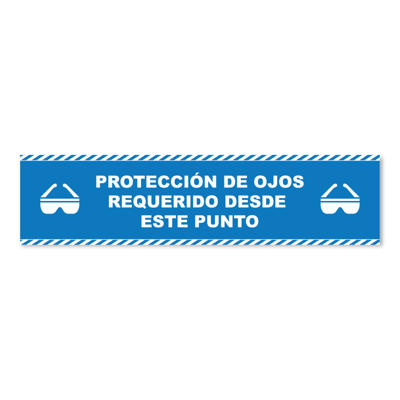 Safety Glasses Required Beyond This Point - Threshold Anti-Slip Floor Sticker – 12" x 48"