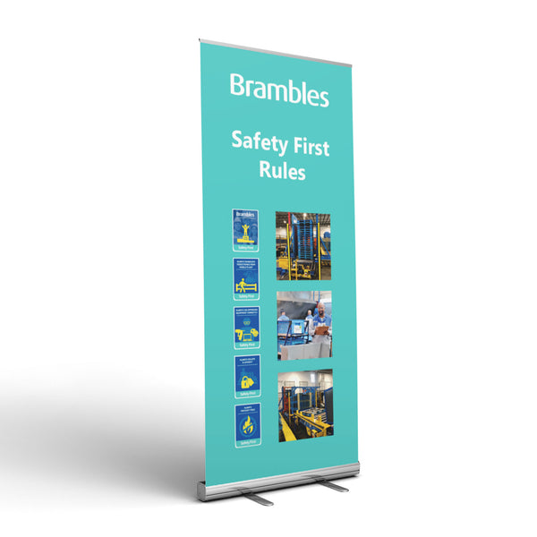 Brambles/CHEP Safety First Rules Retractable Banner Stand