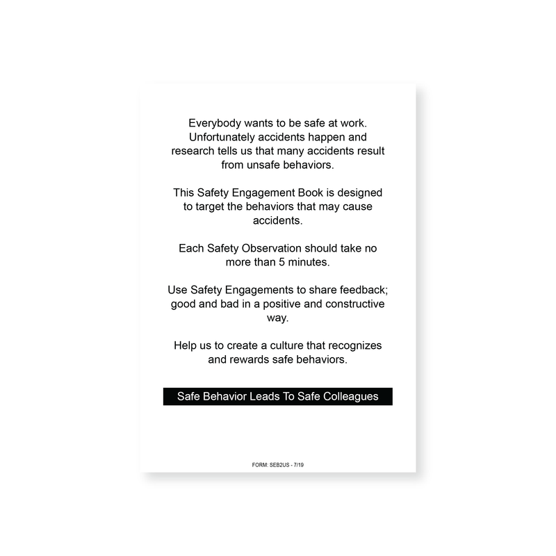 Safety Engagement Book