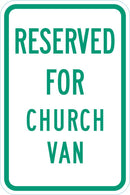 Church Parking Sign T1-1511-DG_12x18