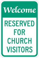 Church Parking Sign T1-1522-DG_12x18