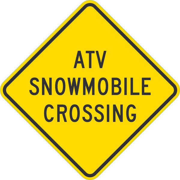 ATV & Snowmobile Crossing Traffic Sign