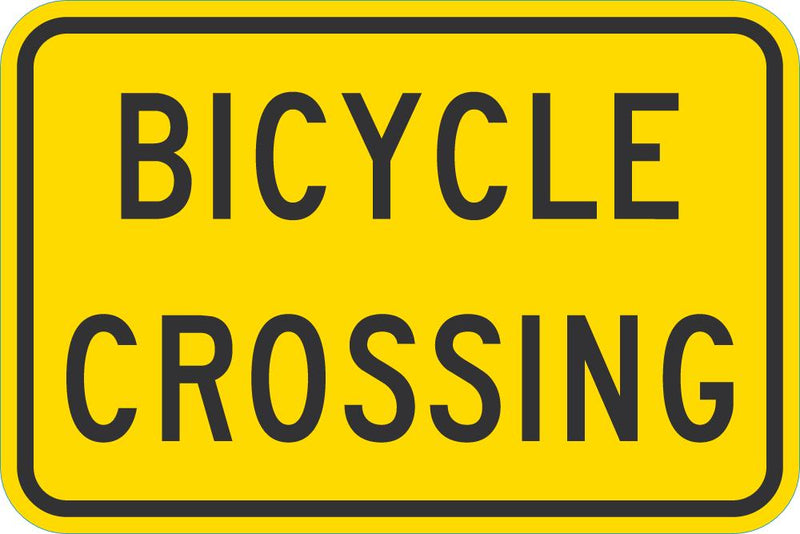 Bicycle Crossing Traffic Sign T1-1550-DG_18x12