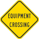 Equipment Crossing Traffic Sign T1-1573-DG_12x12