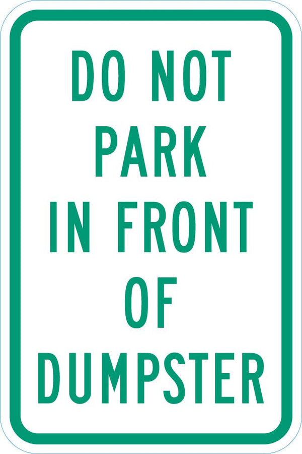No Parking Sign T1-1680-DG_12x18