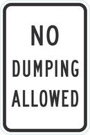 No Dumping Sign T1-1709-DG_12x18
