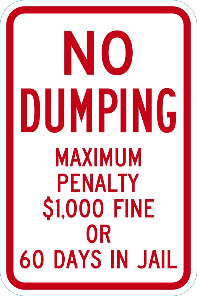 No Dumping Sign T1-1713-DG_18x24
