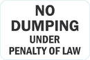 No Dumping Sign T1-1722-DG_18x12