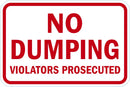 No Dumping Sign T1-1723-DG_18x12
