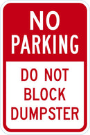 No Parking Sign T1-1731-DG_12x18