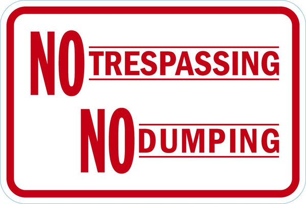 No Trespassing Sign T1-1736-DG_18x12