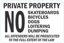 Private Property Sign T1-1749-DG_18x12
