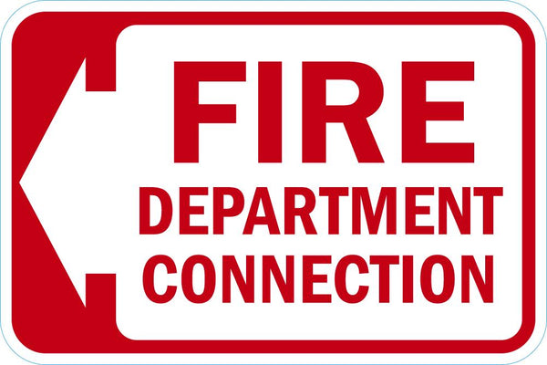 Fire Department Connection Sign T1-1764-DG_18x12