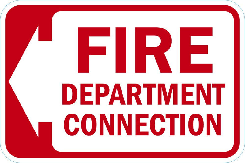 Fire Department Connection Sign T1-1764-DG_18x12