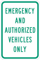 Emergency Vehicle Parking Sign T1-1774-DG_12x18