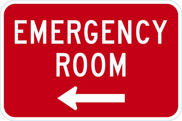 Emergency Room Traffic Sign T1-1805-DG_18x12